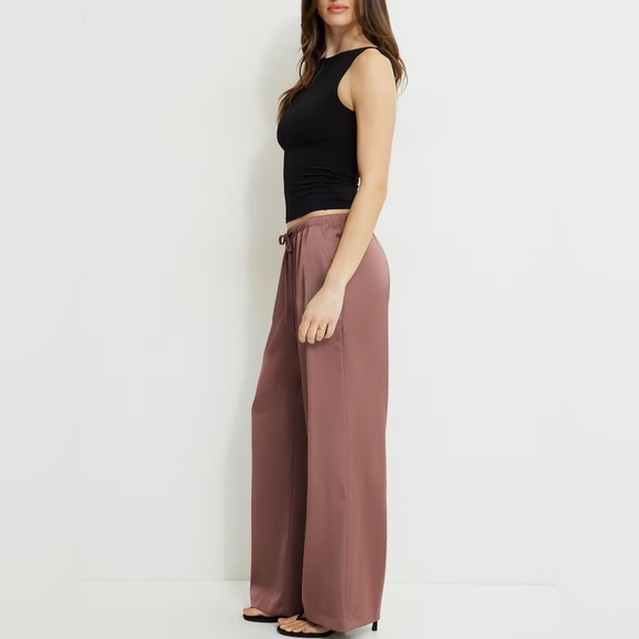Dynamite Pants - BWNT Dynamite Leo satin pants in rose taupe / dusty rose XS
